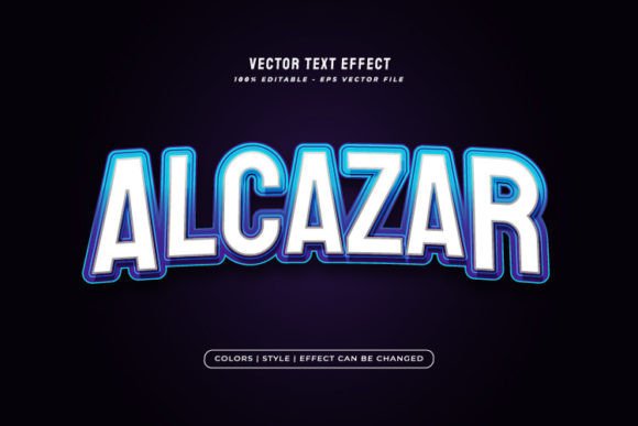 Blue and White Game Text Effect for Modern Branding