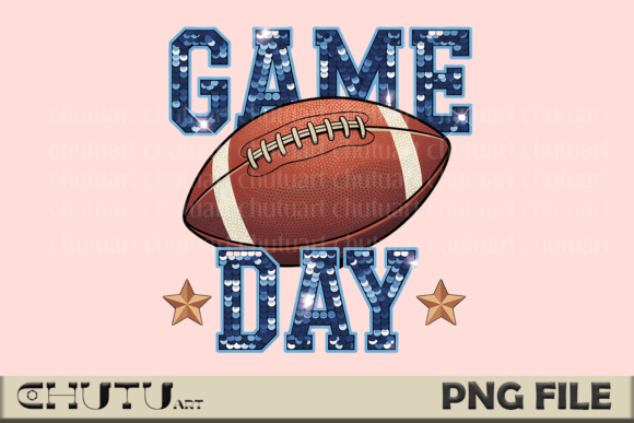 Game Day Glam: The Glitter Football PNG for Your Projects