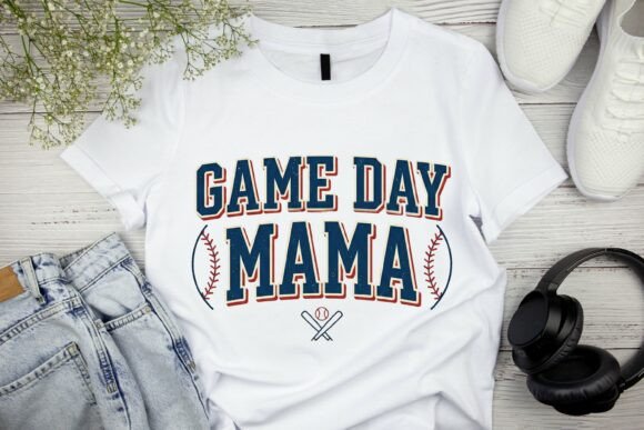 Game Day Mama T-Shirt Design: A Bold Graphic for Baseball Season