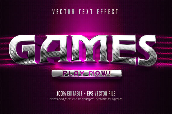 Game Style Silver Color Text Effect for Bold Visuals