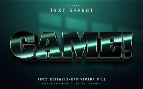 Game Text, 3d Text Effect: A Fully Editable Vector Design