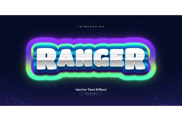 Game Text Style in Colorful Glow Effect: A Vibrant Design Asset