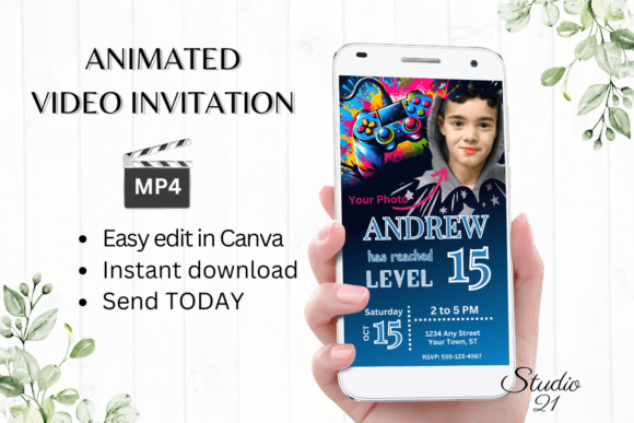 Gamer 15 Digital Invites: Design the Ultimate Party Buzz