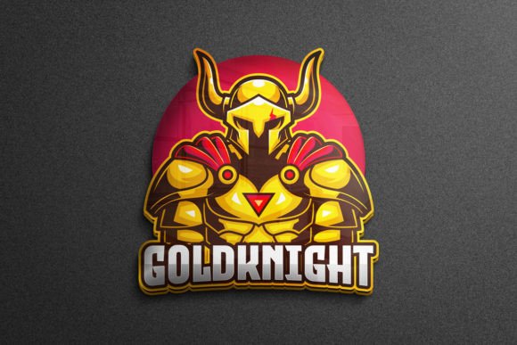 Gold Knight Warrior: A Dynamic Logo for E-sports and Digital Branding