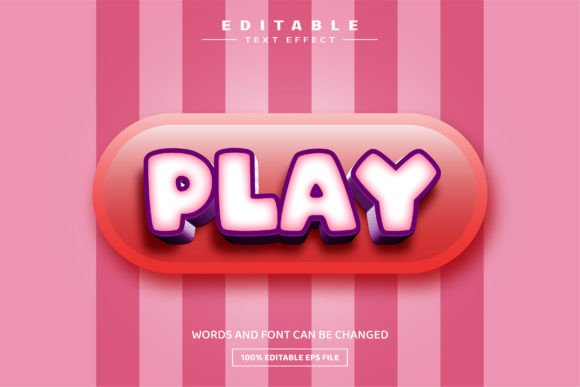 Play Game 3D Editable Text Effect: Create Bold, Custom Headlines