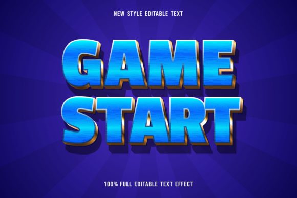 Text Effect-game Start: A Dynamic Vector Toolkit